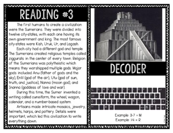 Ancient Mesopotamia Reading Comprehension and Puzzle Escape Room - Image 4