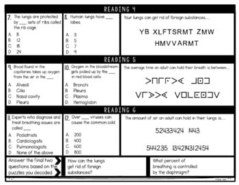 Respiratory System Reading Comprehension and Puzzle Escape Room - Image 3