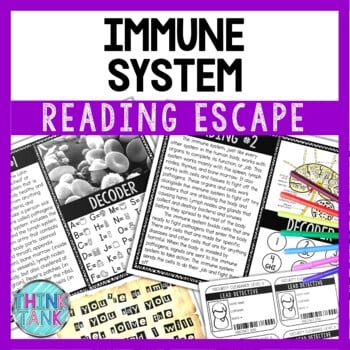 Immune System Reading Comprehension and Puzzle Escape Room