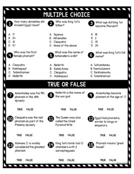 Ancient Egypt DIGITAL Reading Passage & Questions Self Grading - Image 4