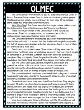 Olmec DIGITAL Reading Passage & Questions Self Grading - Image 2