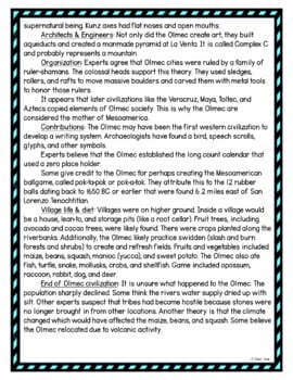 Olmec DIGITAL Reading Passage & Questions Self Grading - Image 3