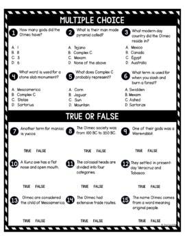 Olmec DIGITAL Reading Passage & Questions Self Grading - Image 4