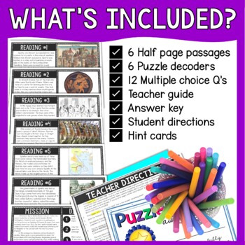 Sparta Reading Comprehension and Puzzle Escape Room - Ancient Greece - Image 3