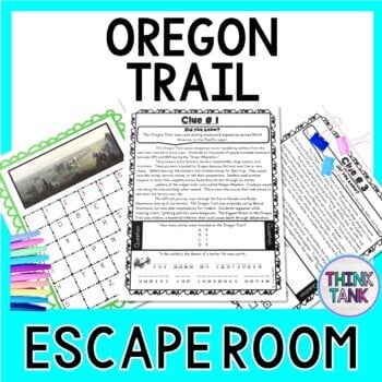 Oregon Trail Puzzle Stations Activity - Manifest Destiny and Westward Expansion