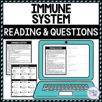 Immune System DIGITAL Reading Passage and Questions - Self Grading