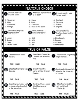 Famous Artists #4 DIGITAL Reading Passage & Questions Self Grading - Image 4