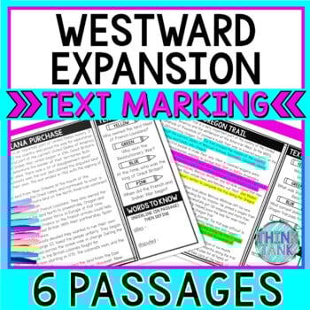 Westward Expansion Reading Passages and Text Marking - Lewis and Clark