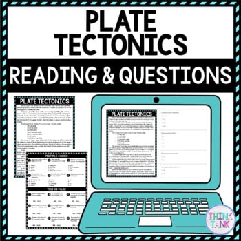 Plate Tectonics DIGITAL Reading Passage & Questions Self Grading