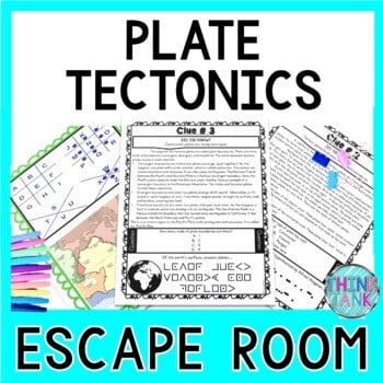 Plate Tectonics ESCAPE ROOM Activity - Earth Science