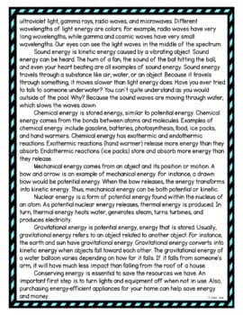 Types of Energy DIGITAL Reading Passage & Questions Self Grading - Image 3
