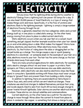 Electricity DIGITAL Reading Passage & Questions Self Grading - Image 2