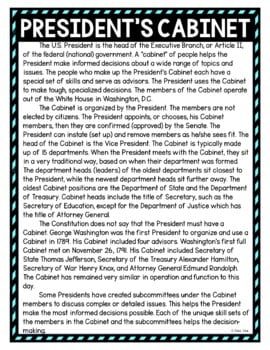 President's Cabinet DIGITAL Reading Passage & Questions Self Grading - Image 2
