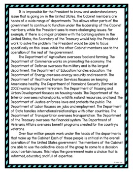 President's Cabinet DIGITAL Reading Passage & Questions Self Grading - Image 3