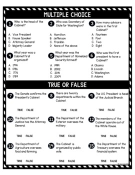 President's Cabinet DIGITAL Reading Passage & Questions Self Grading - Image 4