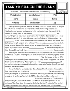 George Washington Thinktivity™ Reading Comprehension - Image 2