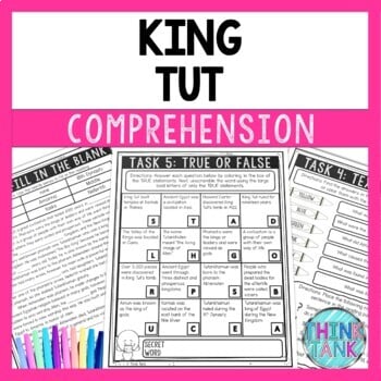 King Tut Ancient Egypt Reading Comprehension Challenge - Close Reading