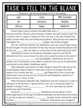 King Tut Ancient Egypt Reading Comprehension Challenge - Close Reading - Image 2