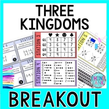 Three Kingdoms of Ancient Egypt Breakout Activity - Task Cards Puzzle Challenge