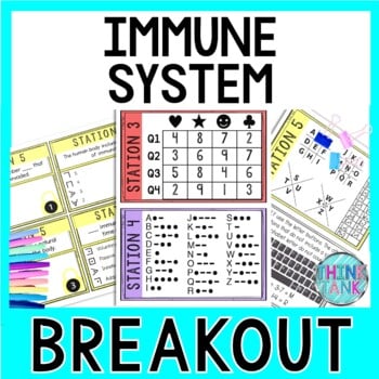 Immune System Breakout Activity - Task Cards Puzzle Challenge