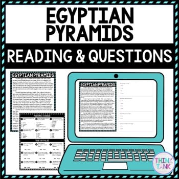 Egyptian Pyramids DIGITAL Reading Passage & Questions Self Grading