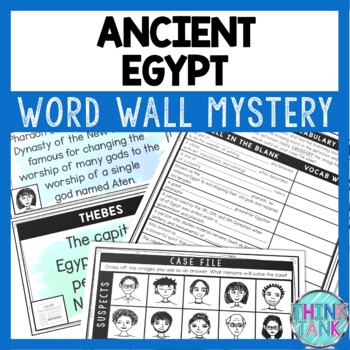 Ancient Egypt Causes Interactive Word Wall Mystery - Scavenger Hunt