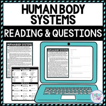 Human Body Systems DIGITAL Reading Passage & Questions Self Grading