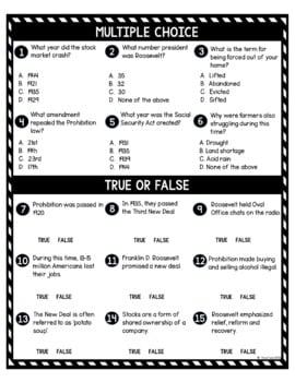 The New Deal DIGITAL Reading Passage & Questions Self Grading - Image 4