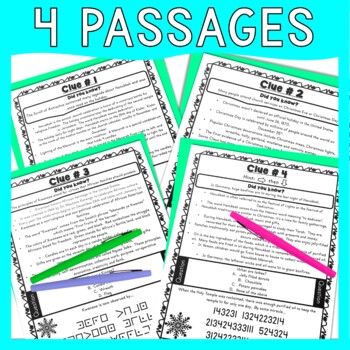 Christmas, Hanukkah & Kwanzaa ESCAPE ROOM - December - Reading Comprehension - Image 4
