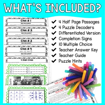 Growth Mindset ESCAPE ROOM Activity - Reading Comprehension - Back to School - Image 2