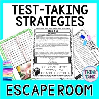 Test Taking Strategies ESCAPE ROOM - Test Prep - ALL subjects - Reading Passages