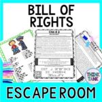 Bill of Rights ESCAPE ROOM - Reading Comprehension - U.S. Constitution