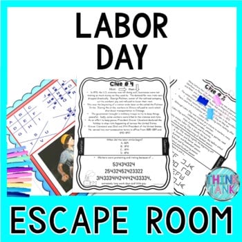 Labor Day Escape Room - Reading Comprehension - September Activity
