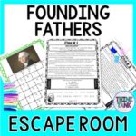 Founding Fathers ESCAPE ROOM Activity Washington, Jefferson, Adams and Franklin
