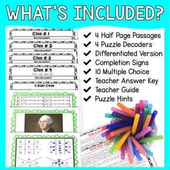 Founding Fathers ESCAPE ROOM Activity Washington, Jefferson, Adams and Franklin - Image 2