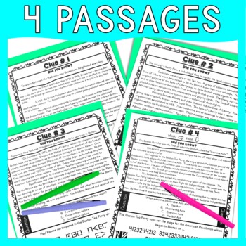Boston Tea Party ESCAPE ROOM:  Causes of the Revolutionary War - Print & go! - Image 4