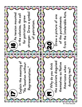 Revolutionary War Causes Scavenger Hunt - Task Cards - Reading Comprehension - Image 4