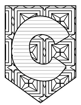 Letter Pennants - Doodle - Coloring - Displays - Image 2