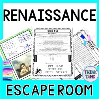 Italian Renaissance ESCAPE ROOM - Reading Comprehension
