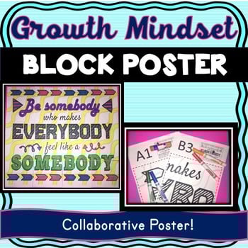 Growth Mindset Collaborative Poster - Back to School Team Work - Team Building