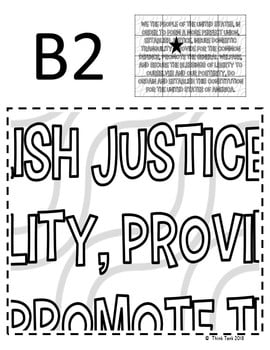 Preamble Scramble Collaborative Poster! Team Work Activity - U.S Constitution - Image 3