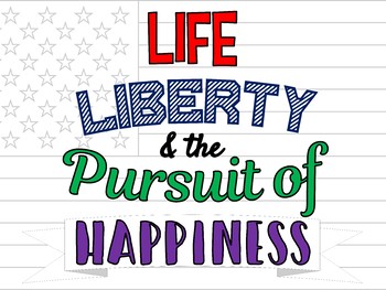 Declaration of Independence Quote Collaborative Poster! Team Work Activity - Image 2