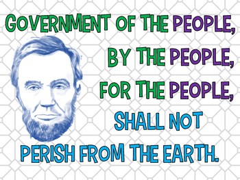 Abraham Lincoln Collaborative Poster! Gettysburg Address - Team Work Activity - Image 2
