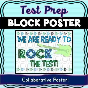 Test Prep Collaborative Poster - Team Work - Test Motivation - Bulletin Board
