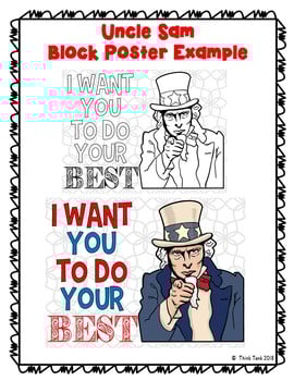 Growth Mindset Collaborative Poster - Back to School - Team Work - Uncle Sam - Image 3