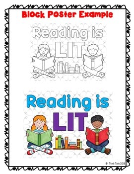 Reading is Lit Collaborative Poster! Team Work Activity - Image 3