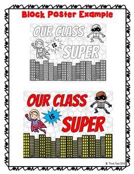 Superhero Collaborative Poster! Team Work - Our Class is SUPER - Image 2