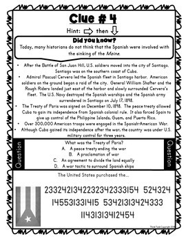 Spanish American War PUZZLE STATIONS - Reading Comprehension - Image 2