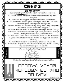 Spanish American War PUZZLE STATIONS - Reading Comprehension - Image 4
