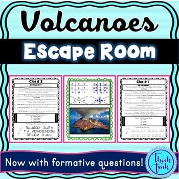 Volcanoes Escape Room - Reading Comprehension - Natural Disasters